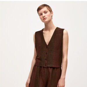 Babaa Deep Brown Buttoned Blouse